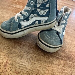 Vans Blue Butterfly Kids Sneakers